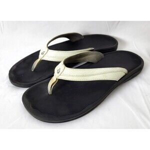 Olukai Ohana Flip Flops Womens Sandal Size 10 White